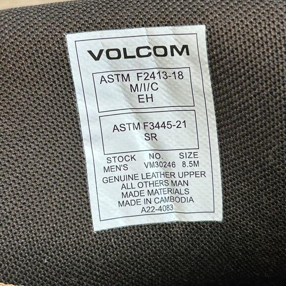 Volcom Evolve High Top Work Shoe Size 8.5 - Picture 6 of 7